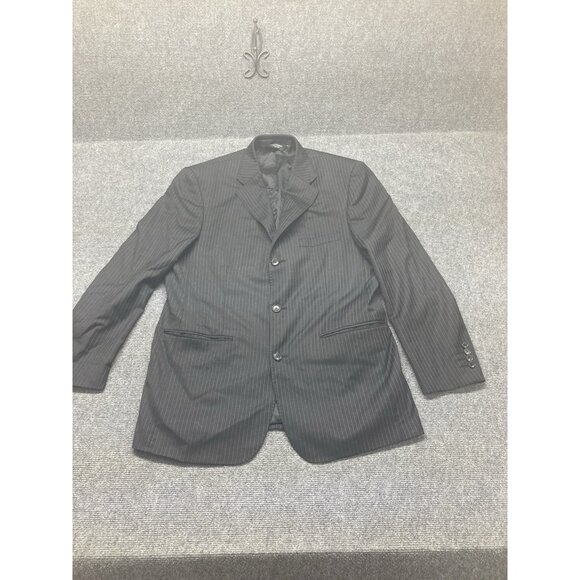 Pronto Uomo Couture Super 130s Wool Blazer Men’s Size 40R Black Single Breasted - Picture 1 of 14